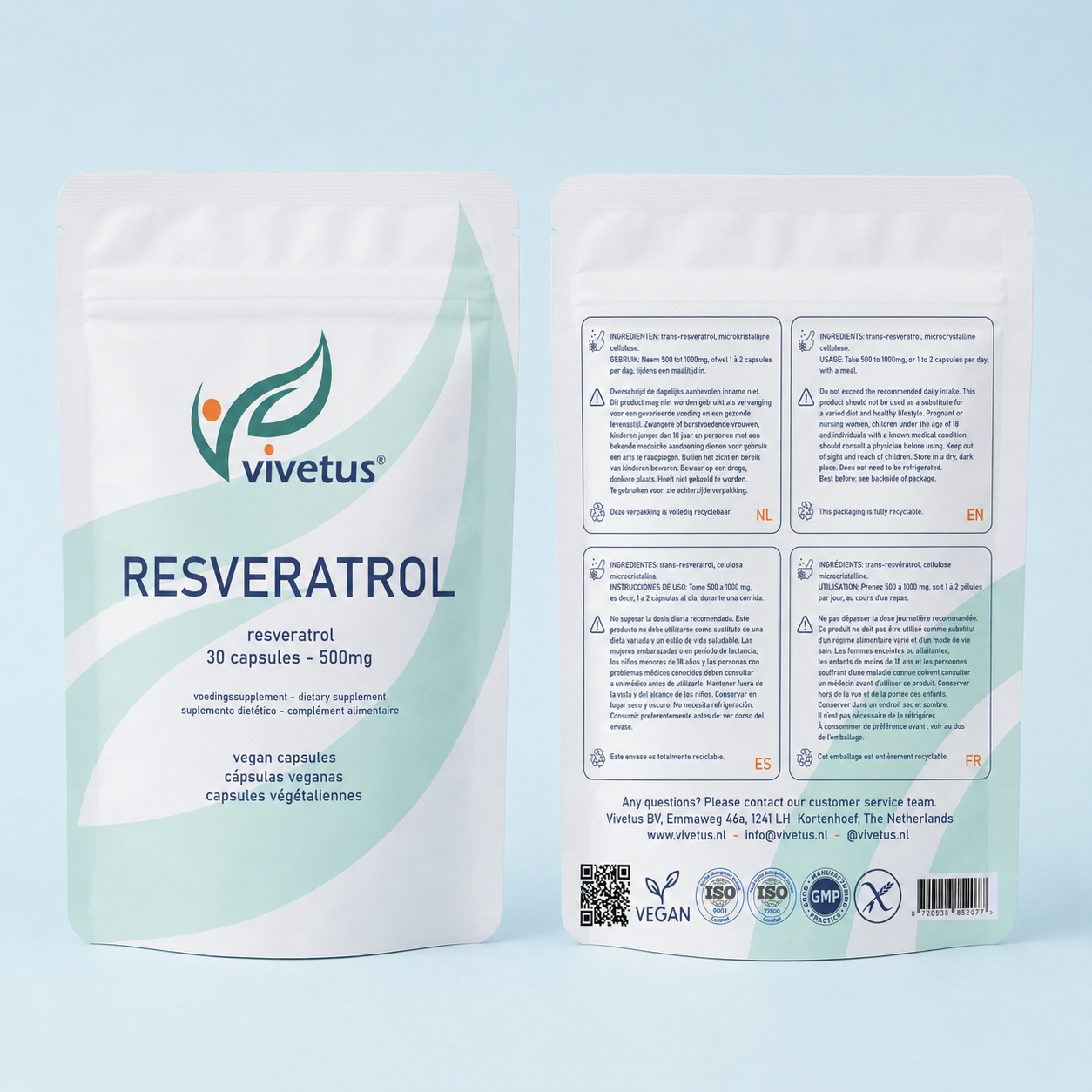 Vivetus® Resveratrol - 30 capsules - 500mg